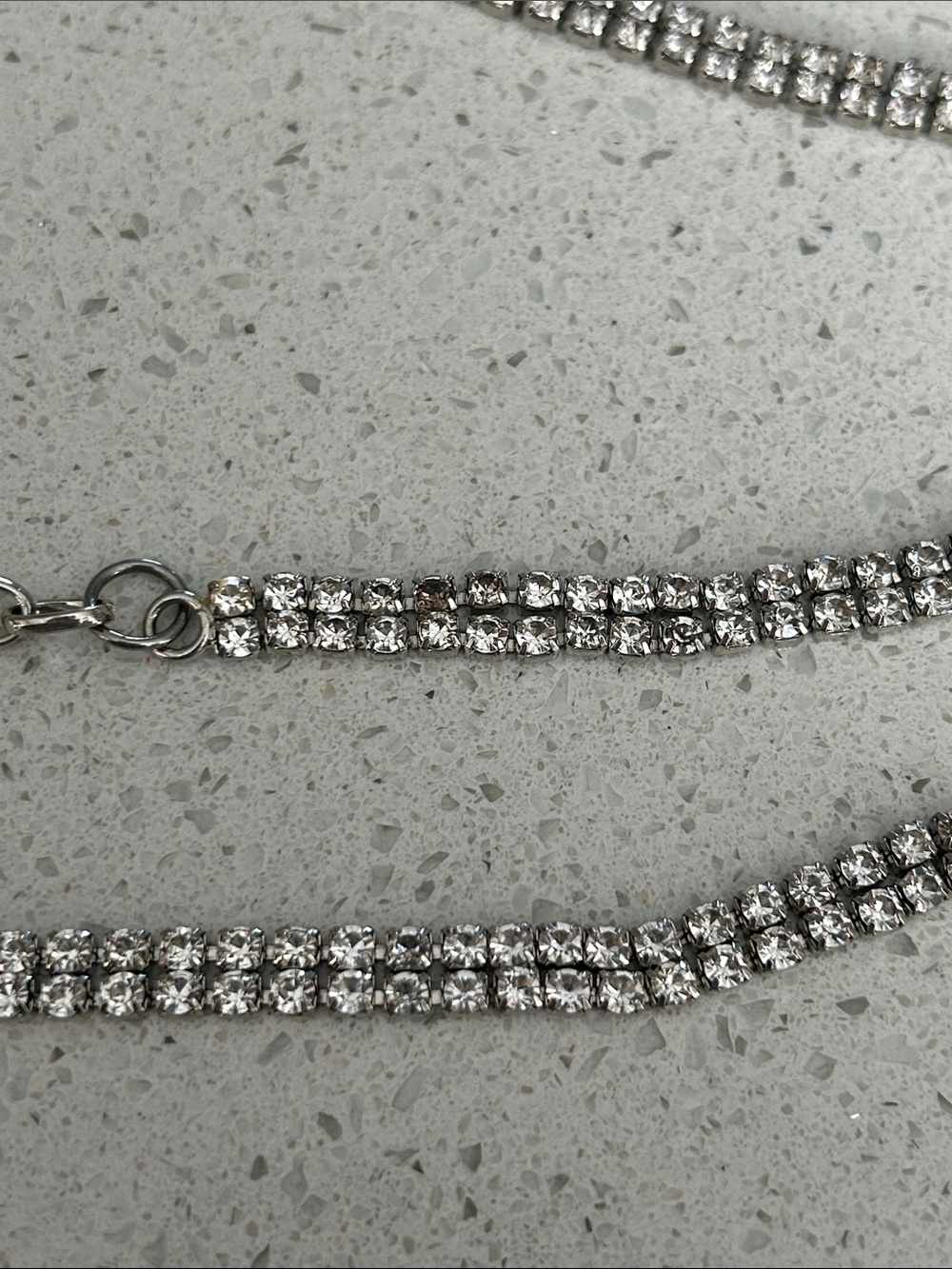 Statement Rhinestone Chain Belt – Double Row Crystal | Extra Long 80” + Chain - Picture 4 of 12
